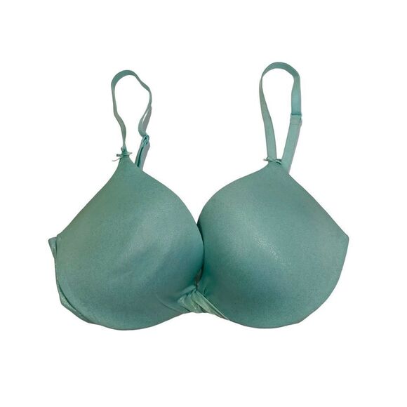 Victoria's Secret Mint Sparkle Plunge Push Up Bra - Size 34C - Picture 7 of 14